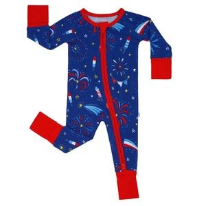 Little Sleepies Firecracker Zippy for Newborn - Worn Once